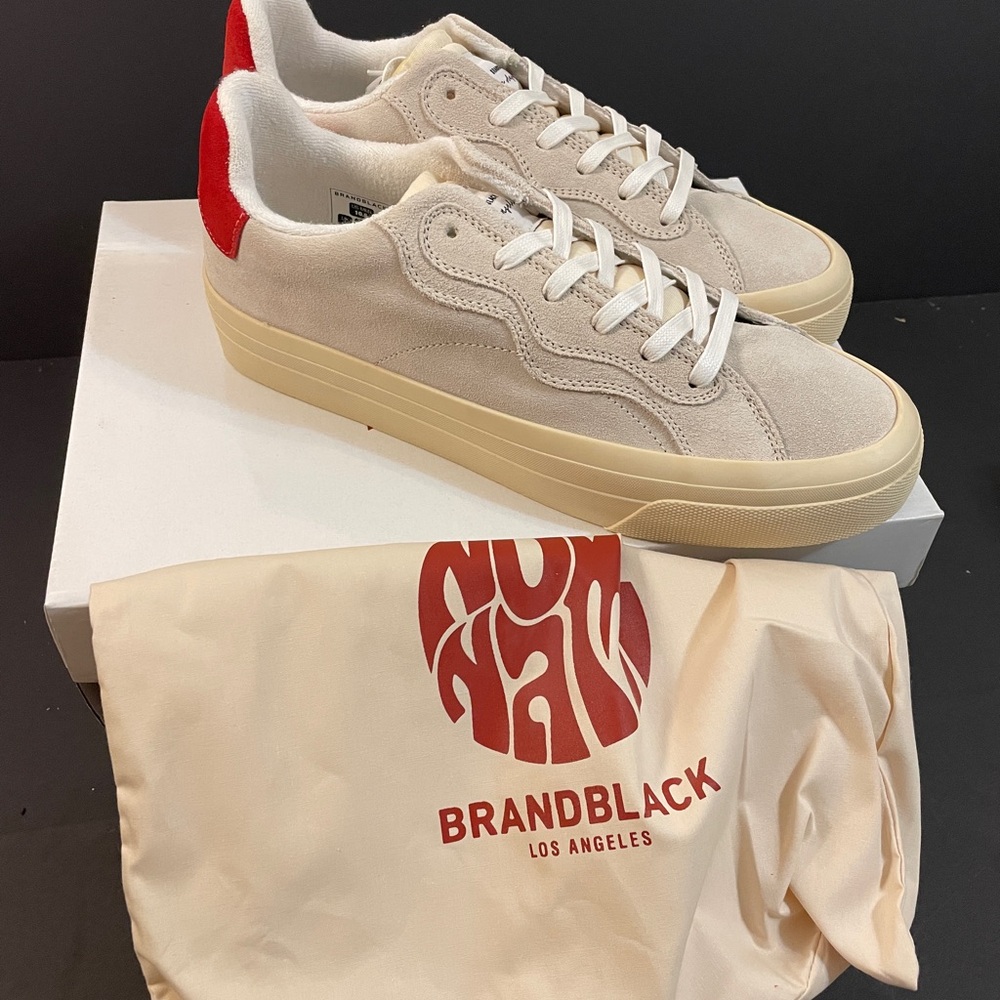 Men’s new size 10.5 Brandblack Cream and Yellow Sneakers